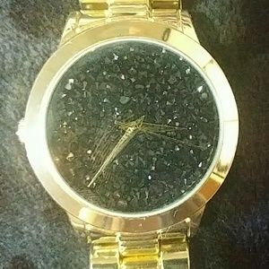 Gold glam watch